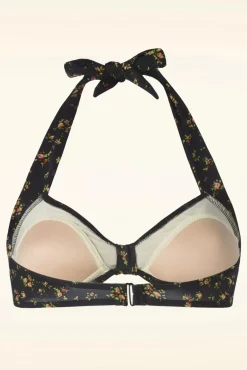 Floral Bikinitopje In Zwart
