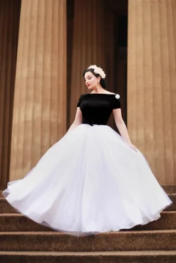 Fremont Maxi Jurk In Zwart En Wit