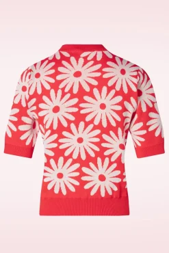 Freya Flower Jumper In Rood
