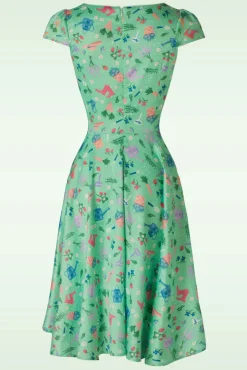 Garden Criss Cross Flare Jurk In Groen