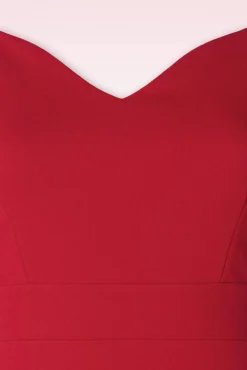 Gemma Pencil Jurk In Rood