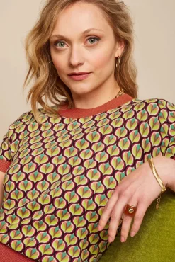 Gigi Indy Top In Delphinium Groen