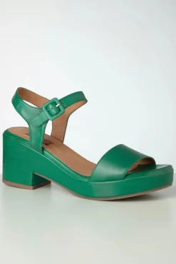 Gillie Clog Sandalen In Smaragdgroen