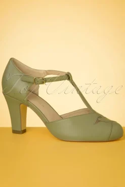 Glinda T-Strap Pumps In Salie