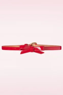 Gold Rush Lak Strikriem In Lippenstiftrood