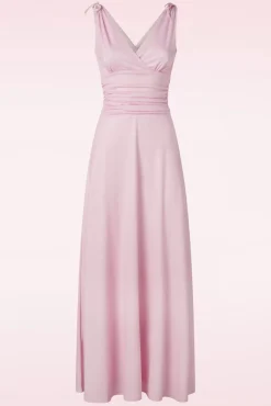 Grecian Glitter Maxi Jurk In Rose Shadow