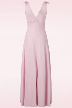 Grecian Glitter Maxi Jurk In Rose Shadow