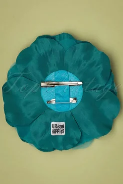 Grote Bloemcorsage In Turkoois