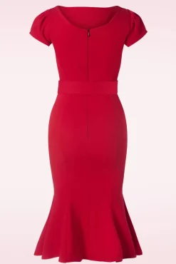 Gwen Pencil Dress In Red