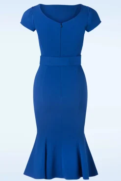 Gwen Pencil Jurk In Koningsblauw