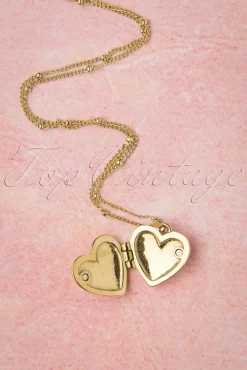 Hart Medaillon Halsketting In Goud