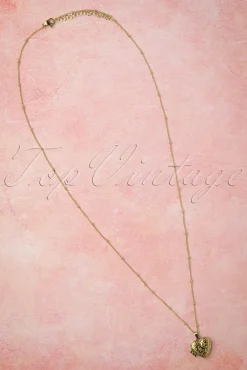 Hart Medaillon Halsketting In Goud