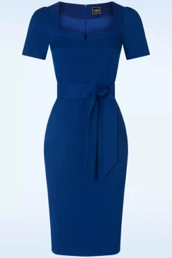 Helena Pencil Jurk In Koningsblauw