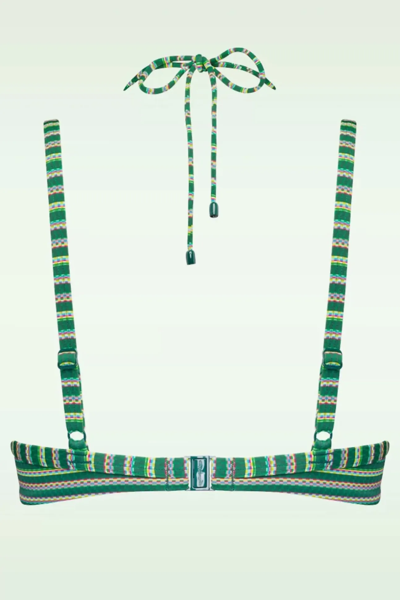 Holi Vintage Balconette Bikini Top In Botanisch Groen