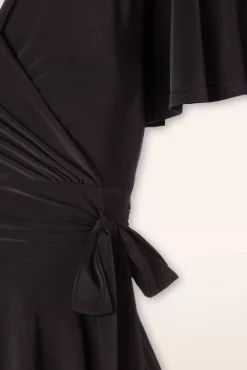 Irene Overslag Swingjurk In Zwart