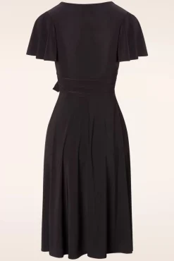 Irene Overslag Swingjurk In Zwart