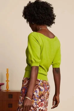 Ivy Cocoon Top In Limoen