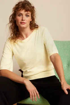 Ivy Top Wijde Mouw Club In Creme