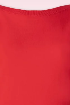Ivy Top Wijde Mouw Club In Vurig Rood