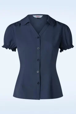 Jane Blouse In Marineblauw