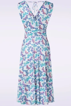 Jane Butterfly Swing Jurk In Wit