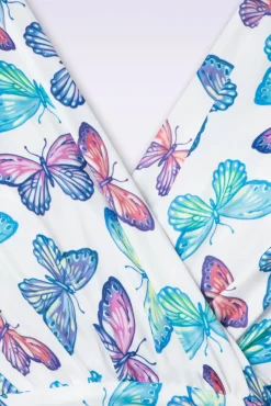 Jane Butterfly Swing Jurk In Wit