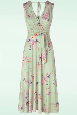 Jane Floral Swing Jurk In Licht Groen
