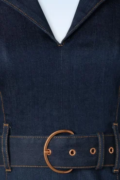 Jodie Pencil Jurk In Donkerdenim
