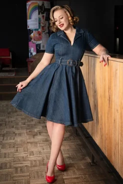 Jodie Swing Jurk In Blauw