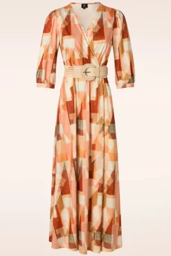 Josie Crossover Maxi Jurk In Perzik