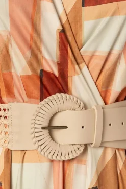 Josie Crossover Maxi Jurk In Perzik