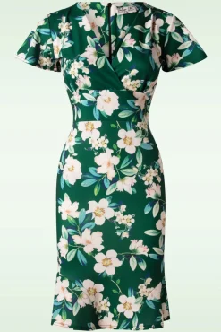 Katie Floral Pencil Jurk In Groen