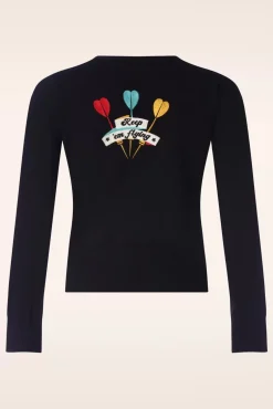 Keep Em Flying Cardigan In Zwart