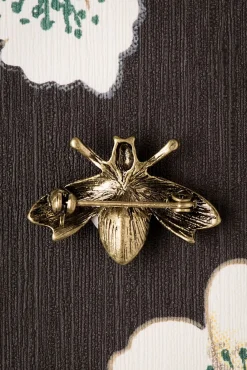 Kristallen Insectenbroche In Goud