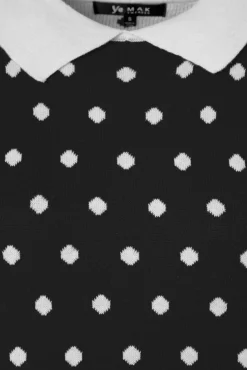 Kristen Polkadot Trui In Zwart En Wit
