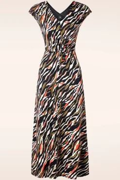 Kyra Geknoopte Maxi Jurk In Zwart