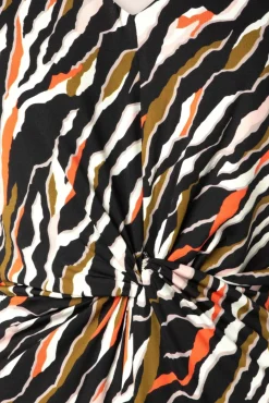 Kyra Geknoopte Maxi Jurk In Zwart