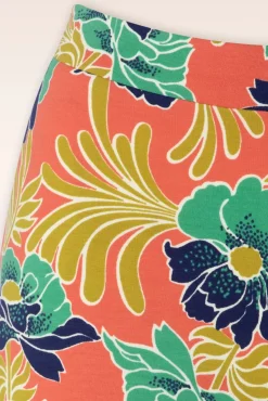 Lake Border Flared Broek In Langoustine Oranje