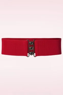 Lauren Vintage Stretchriem In Rood
