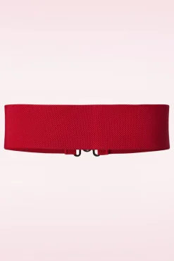 Lauren Vintage Stretchriem In Rood