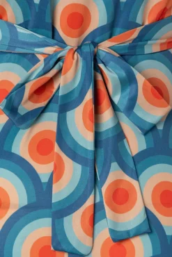 Laurie Maxi Jurk In Circle Geo Print