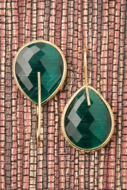 Lavina Stenen Oorbellen In Smaragd