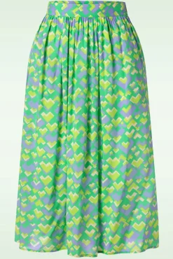Layla Cocktail Rok In Macaw Groen