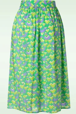 Layla Cocktail Rok In Macaw Groen