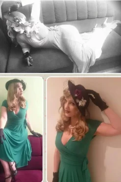 Layla Gekruiste Jurk In Groen