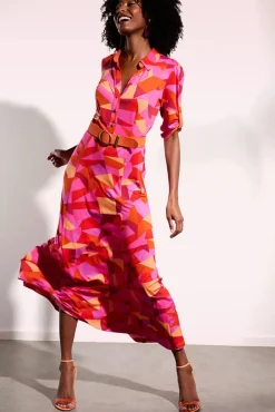 Lexie Maxi Jurk In Fuchsia