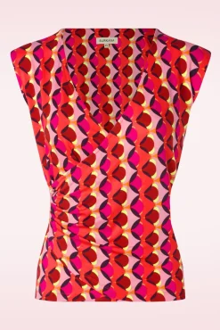 Lia Mouwloze Top In Fuchsia
