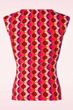 Lia Mouwloze Top In Fuchsia