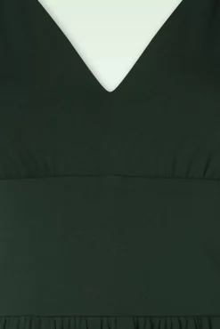 Limone Tricot Jurk In Luxe Flessengroen