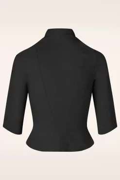 Liza Lou Blazer Jacket In Zwart